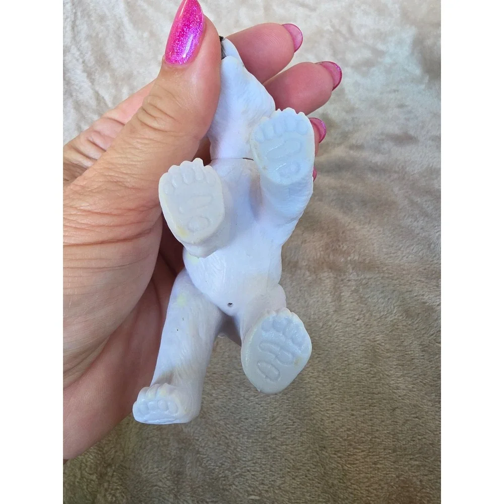 White Polar Bear Plastic Animal Figurine Collectible Toy Nature Wildlife Decor